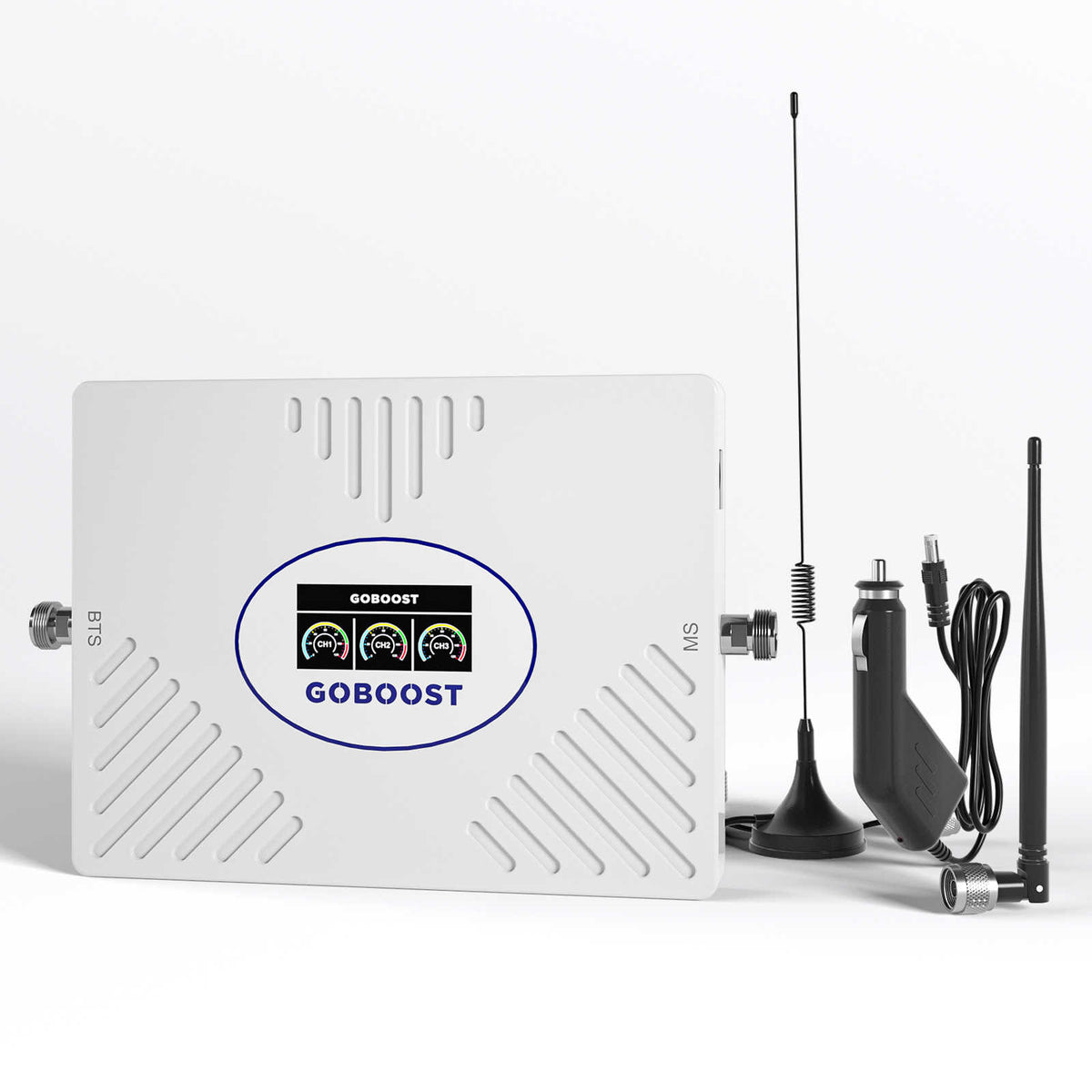 GOBOOST Hot Sale Cell Signal Booster for Car Supports Three Frequency Bands 70dB High Gain